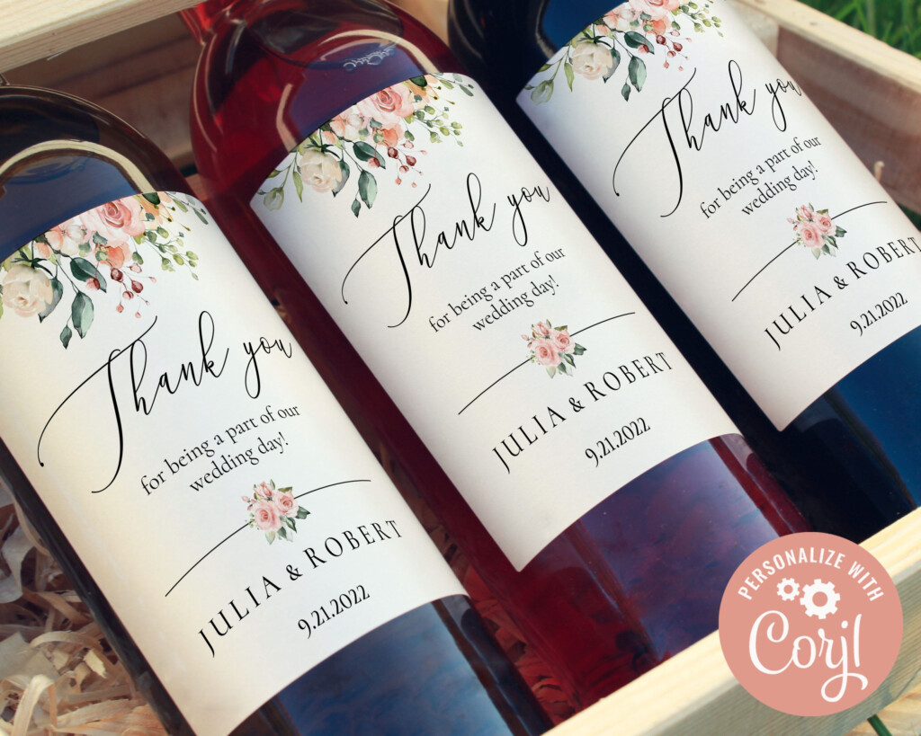 Wine Label Template Printable Wine Label Personalized Label Etsy 